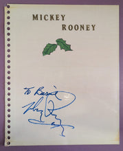 Load image into Gallery viewer, Mickey Rooney Autographed Personalized Program Cover w/ Jan Rooney Photo
