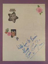 Load image into Gallery viewer, Susan George Signed Autograph Page Personalized "To Bennie" w/ Photos
