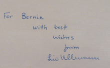 Load image into Gallery viewer, Liv Ullmann Autographed Scrapbook Page to Bernie Taupin w/ Photo
