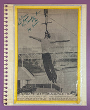 Load image into Gallery viewer, Jay Cochrane Dual Autographed Scrapbook Page High Wire Stuntman Memorabilia
