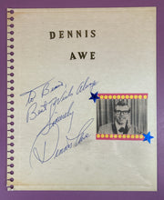 Load image into Gallery viewer, Dennis Awe Autographed Scrapbook Page w/ Photo &amp; The Shaggy D.A. Promo '76
