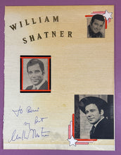 Load image into Gallery viewer, William Shatner Autographed Photo &amp; Signed Dual Scrapbook Page
