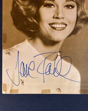 Load image into Gallery viewer, Vintage Jane Fonda Signed Autographed Sepia Photograph Mounted on Black Paper
