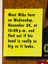 Load image into Gallery viewer, Mike Bullard Autographed "Open Book" 14x11" Promo Ad Flyer Doubleday Canada
