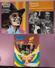 Load image into Gallery viewer, Lot of 3 Vintage Down Beat Magazines 1969, 1973, 1974 Jazz &amp; Blues
