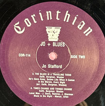 Load image into Gallery viewer, Jo Stafford - Jo + Blues Vinyl LP Record (1978, Corinthian, COR-114)
