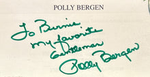 Load image into Gallery viewer, Polly Bergen Signed Autographed Framed Photo "To Bernie my favorite Gentleman"
