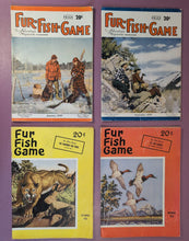 Load image into Gallery viewer, Lot of 4 Vintage Fur-Fish-Game Magazines 1950, 1952, 1956, 1958 Hunting
