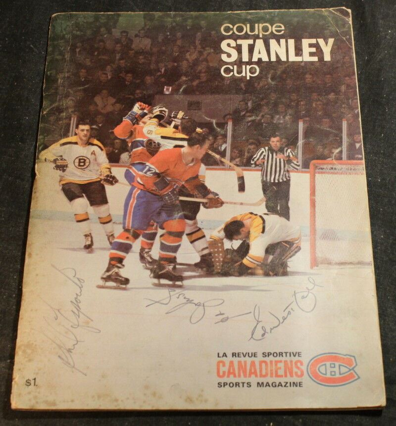 Esposito Signed Montreal Canadiens 1968-69 Stanley Cup NHL Program