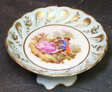 Load image into Gallery viewer, Limoges Signed Hand Painted Scene Footed Pedestal Candy Dish

