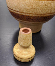 Load image into Gallery viewer, Vintage American Pottery Decanter &amp; 4 Cup Set -- Unique Design
