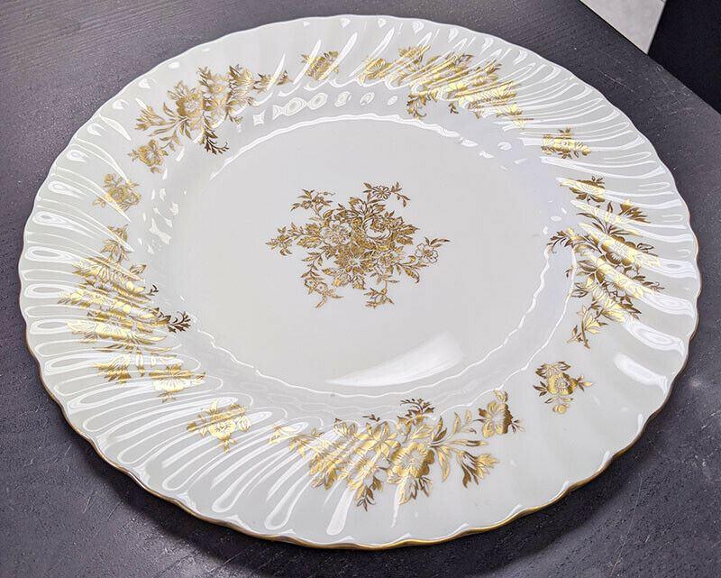 Vintage MINTON Marlow Gold Bone China Dinner Plate