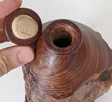 Load image into Gallery viewer, Solid Burlwood Bottle – With Lid – Mid-Century
