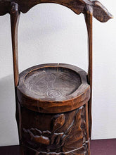 Load image into Gallery viewer, Vintage Carved Wooden Split Carrying Container
