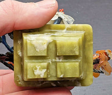 Load image into Gallery viewer, Hard Stone Carved Pot, Bonsai / Flower Sculpture, Stone Petals, Silk Stem - As Is
