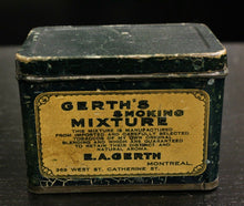 Load image into Gallery viewer, Gerth&#39;s Smoking Mixture Tobacco Tin by E.A. Gerth Montreal
