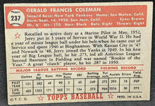 Load image into Gallery viewer, 1952 TOPPS Baseball Card - #237 - Jerry Coleman - VG
