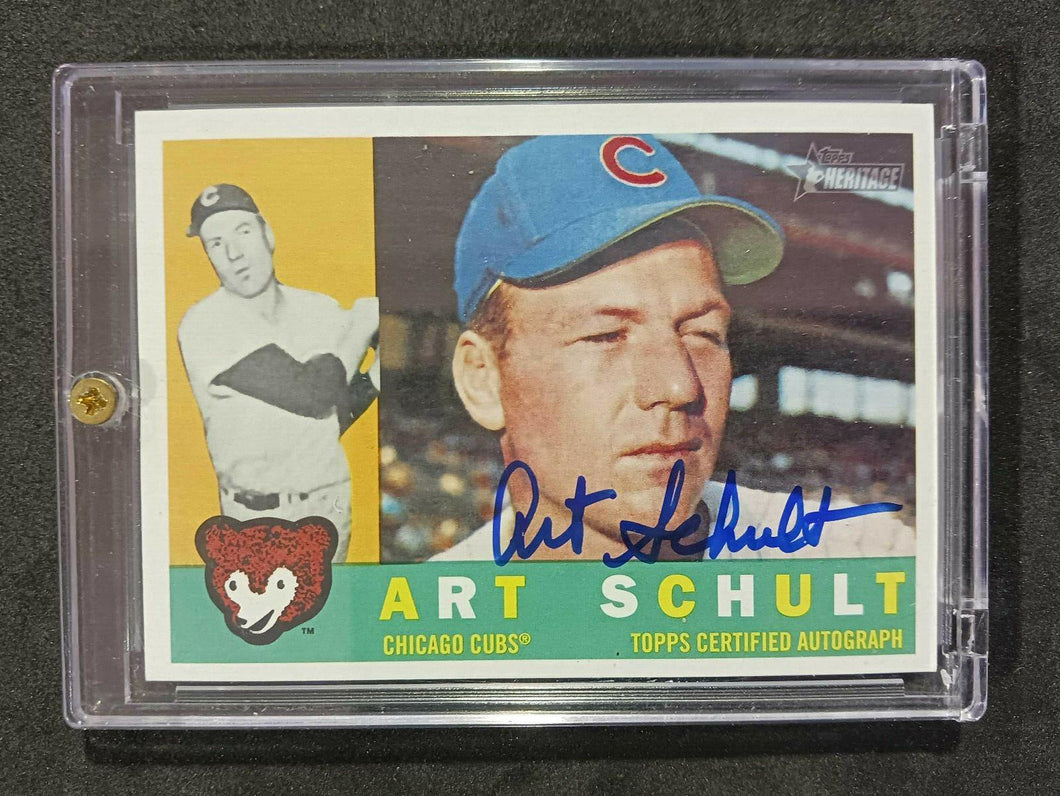2009 Topps Heritage Blue Ink Autograph #ROA-AS ART SCHULT