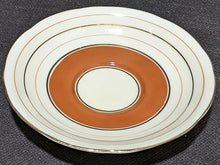 Load image into Gallery viewer, AYNSLEY Fine Bone China Tea Cup &amp; Saucer - Corset Shape - Orange &amp; Gold - As Is

