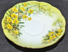Load image into Gallery viewer, ROYAL ALBERT Fine Bone China Cup &amp; Saucer - Partridge Pea - Yellow &amp; Gold
