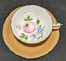 Load image into Gallery viewer, PARAGON, Double Warrant Fine Bone China Teacup &amp; Saucer - Peach &amp; Cabbage Rose
