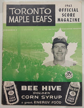 Load image into Gallery viewer, 1963 Toronto Maple Leafs Official Score Magazine
