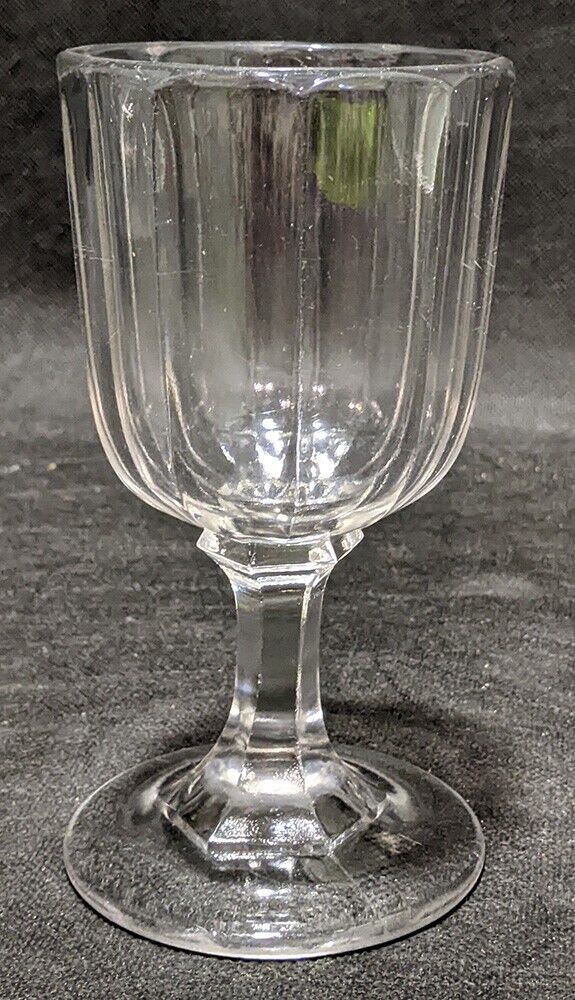 Turn Of The Century, Panel, Thick Pressed Glass Pedestal Goblet