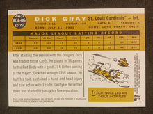 Load image into Gallery viewer, 2009 Topps Heritage Clubhouse ROA-DG Blue Ink Signed Dick Gray Baseball Card
