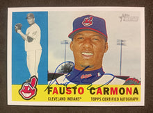 Load image into Gallery viewer, 2009 Topps Heritage Clubhouse ROA-FC Blue Ink Signed Fausto Carmona NM
