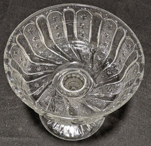Load image into Gallery viewer, Vintage Pressed Glass Bead &amp; Star Detail Pedestal Compote Dish
