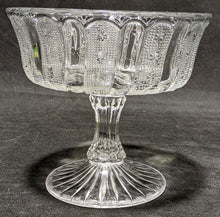 Load image into Gallery viewer, Vintage Pressed Glass Bead &amp; Star Detail Pedestal Compote Dish
