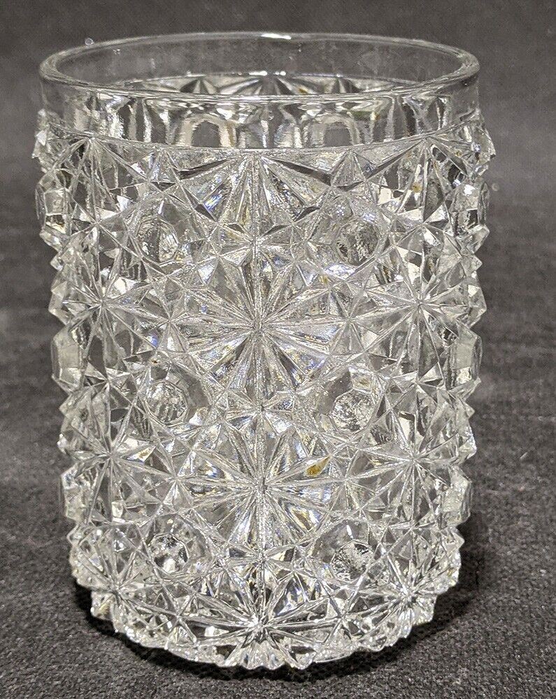 Vintage Pressed Glass Button & Bow Pattern Pickle Cruet Insert
