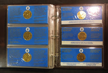 Load image into Gallery viewer, 1984 Canada Papal Visit Complete 15 Gold Plated Coin Set w/ CoA
