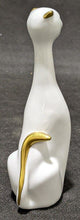 Load image into Gallery viewer, Hollohaza Hungary Porcelain Standing Figurine - White With Gold Accent
