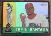 Load image into Gallery viewer, 2009 Topps Heritage Chrome Ervin Santana Black Refractor SSP 29/60 C33
