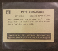 Load image into Gallery viewer, Pete Conacher #33 Hockey Card Signed with Certificate of Authenticity
