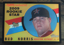 Load image into Gallery viewer, 2009 Topps Heritage Chrome Bud Norris Black Refractor SSP 54/60 CHR198
