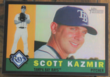 Load image into Gallery viewer, 2009 Topps Heritage Chrome Scott Kazmir Black Refractor SSP 11/60 C25
