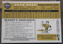Load image into Gallery viewer, 2009 Topps Heritage Chrome Adam Dunn Black Refractor SSP 59/60 CHR142
