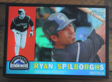 Load image into Gallery viewer, 2009 Topps Heritage Chrome Ryan Spilborghs Black Refractor SSP 25/60 CHR196
