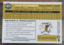 Load image into Gallery viewer, 2009 Topps Heritage Chrome Ryan Spilborghs Black Refractor SSP 25/60 CHR196
