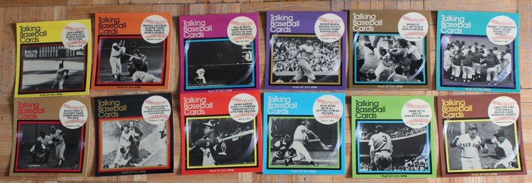 1979 CMC Talking Baseball Cards Set of 12 w/ Babe Ruth, Roger Maris