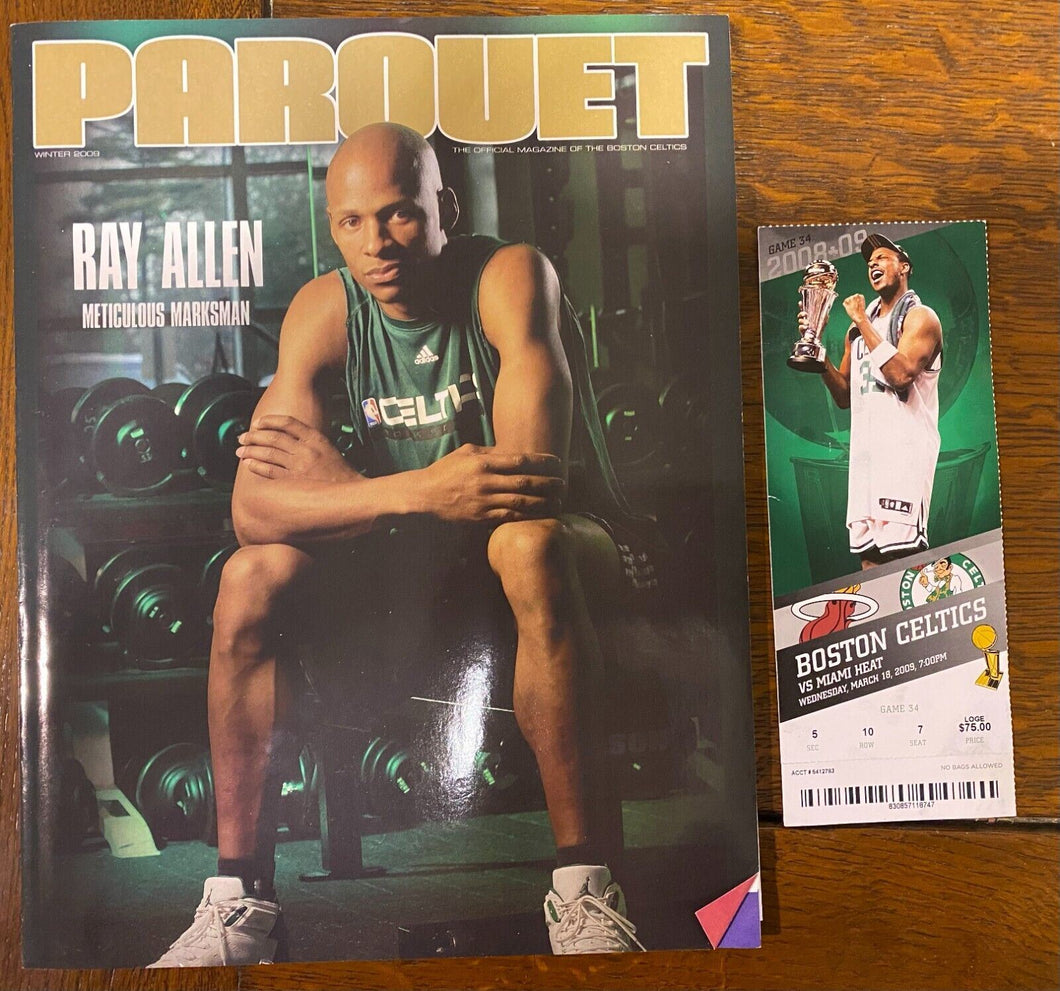 2009 March Celtics Miami Heat Program And Tickets