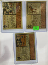 Load image into Gallery viewer, 2011 Topps Heritage 50th Anniversary 1962 Buybacks Lot #9 (3 Cards) #130,174,186
