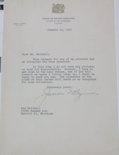 Load image into Gallery viewer, James F. Byrnes Autograph (Governor of South Carolina, 1951-1955)
