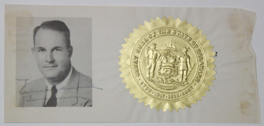 Elbert N. Carvel Autograph (Governor of Delaware, 1949-1953 & 1961-1965)