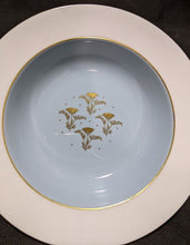 Load image into Gallery viewer, 4 Minton Bone China Aurora Turquoise Gold Rimmed Soup Bowls H-5134
