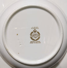 Load image into Gallery viewer, 4 Minton Bone China Aurora Turquoise Gold Rimmed Soup Bowls H-5134
