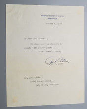 Load image into Gallery viewer, 1948 Autograph of Assist. Sec. of State George V. Allen Signed
