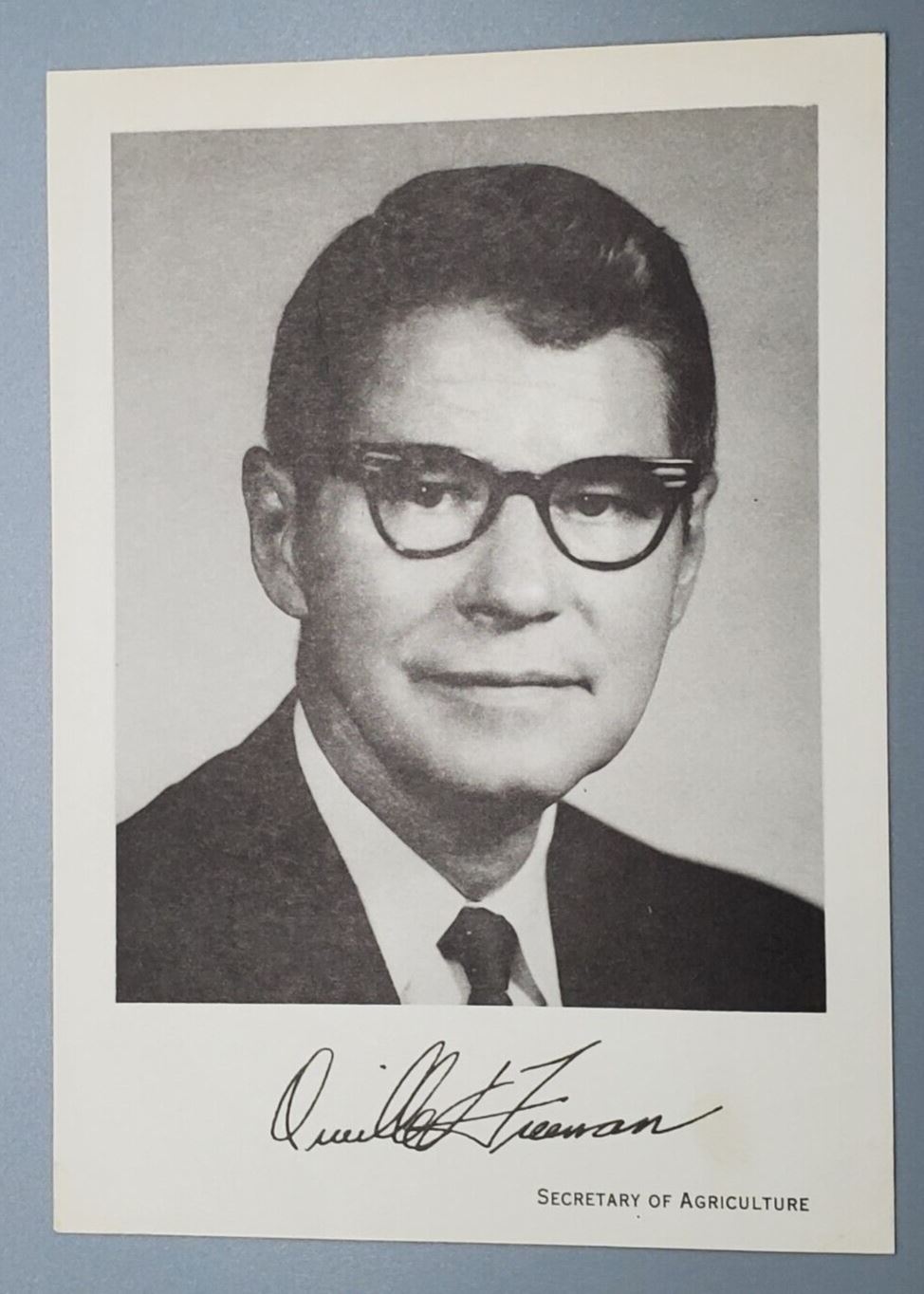 Autographed Photograph Secretary of Agriculture Orville L. Freeman Signed